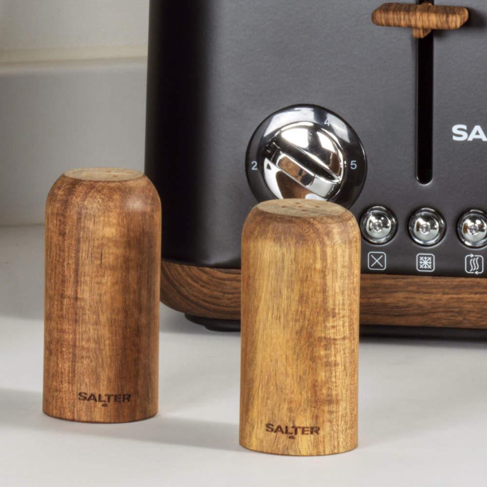 Salter Toronto Bread Bin Canisters & Shakers Set - Black