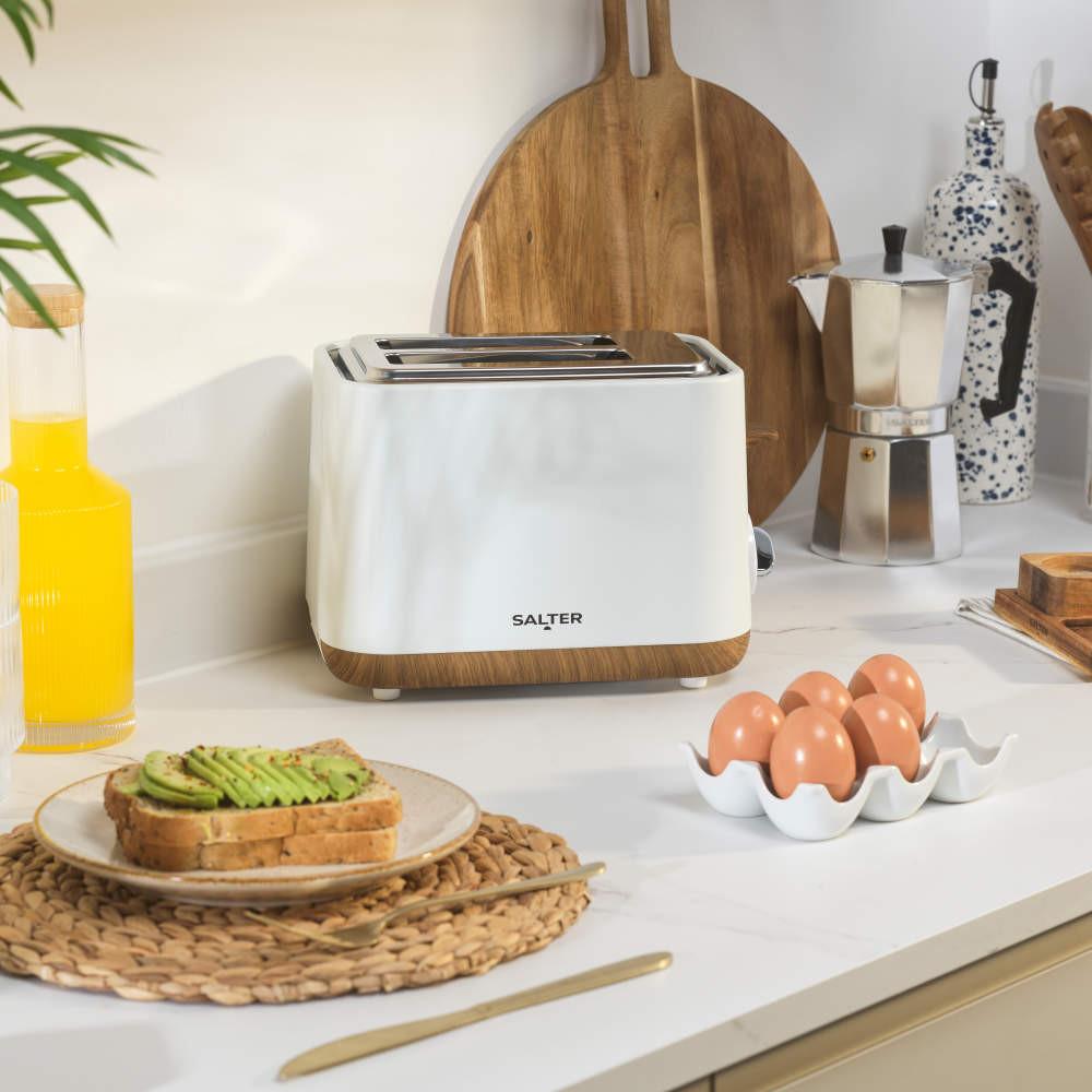Salter Toronto Kettle 2-Slice Toaster & 20L Microwave - White