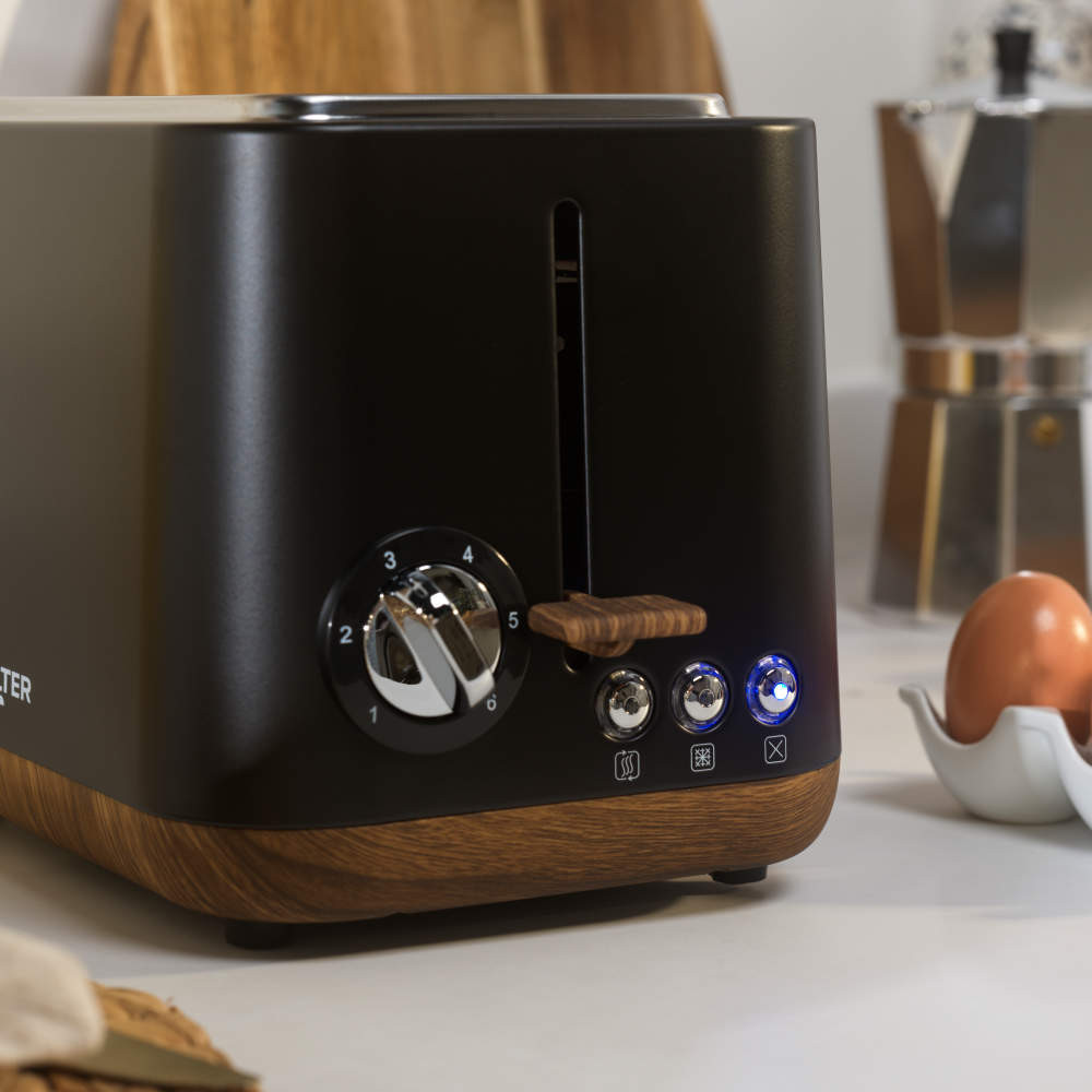 Salter Toronto Kettle 2-Slice Toaster & 4pc Countertop Set - Black