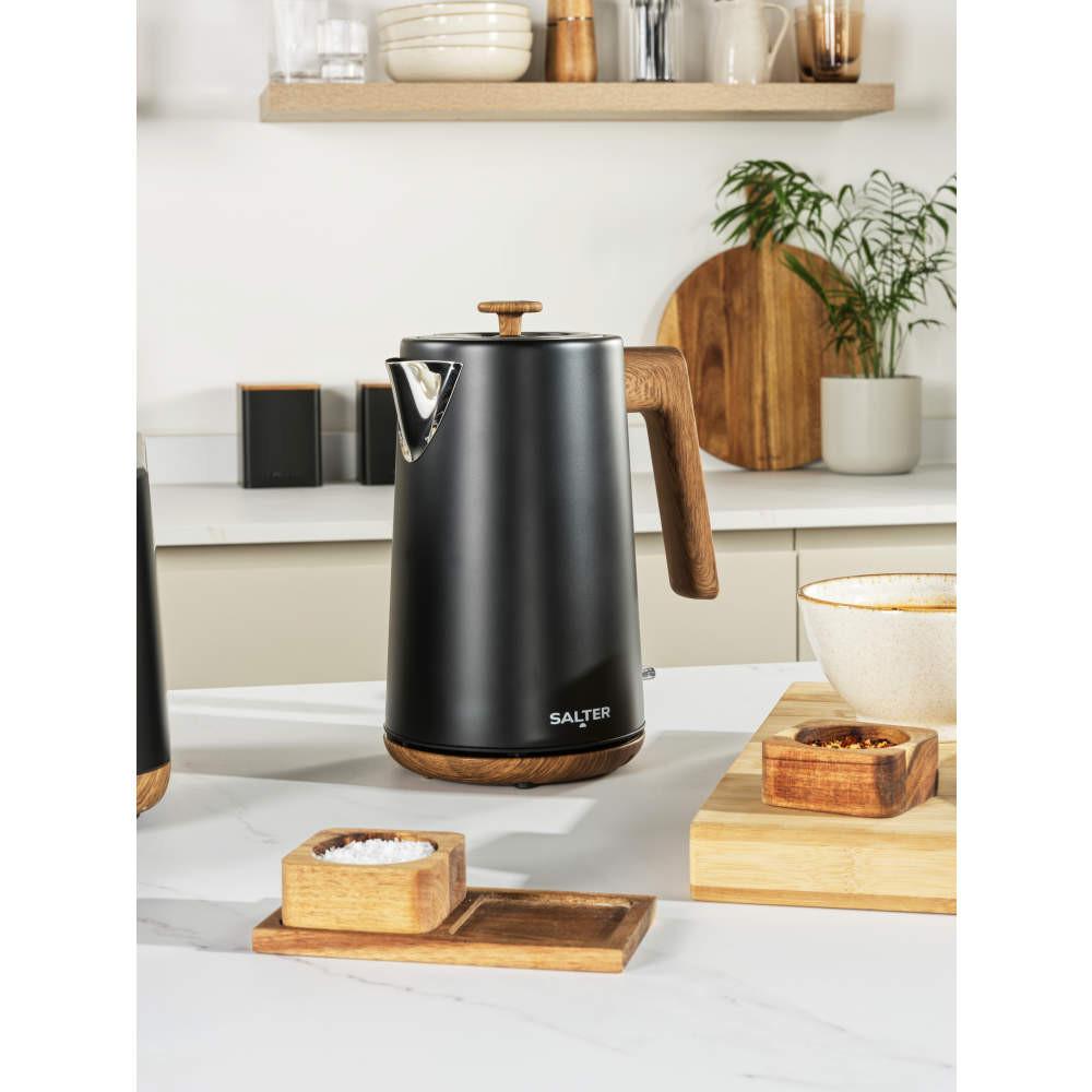 Salter Toronto Kettle 4-Slice Toaster & Canister Set - Black