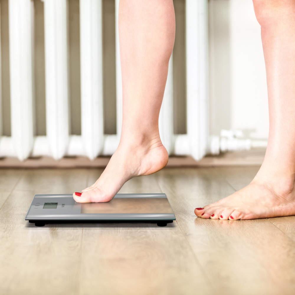 Salter Ultra Slim Glass Analyser Bathroom Scale - Silver