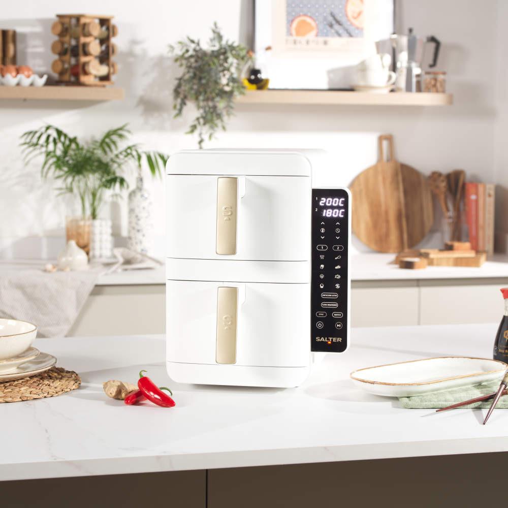 Salter VertiCook Ultra Stackable Air Fryer - White/Gold