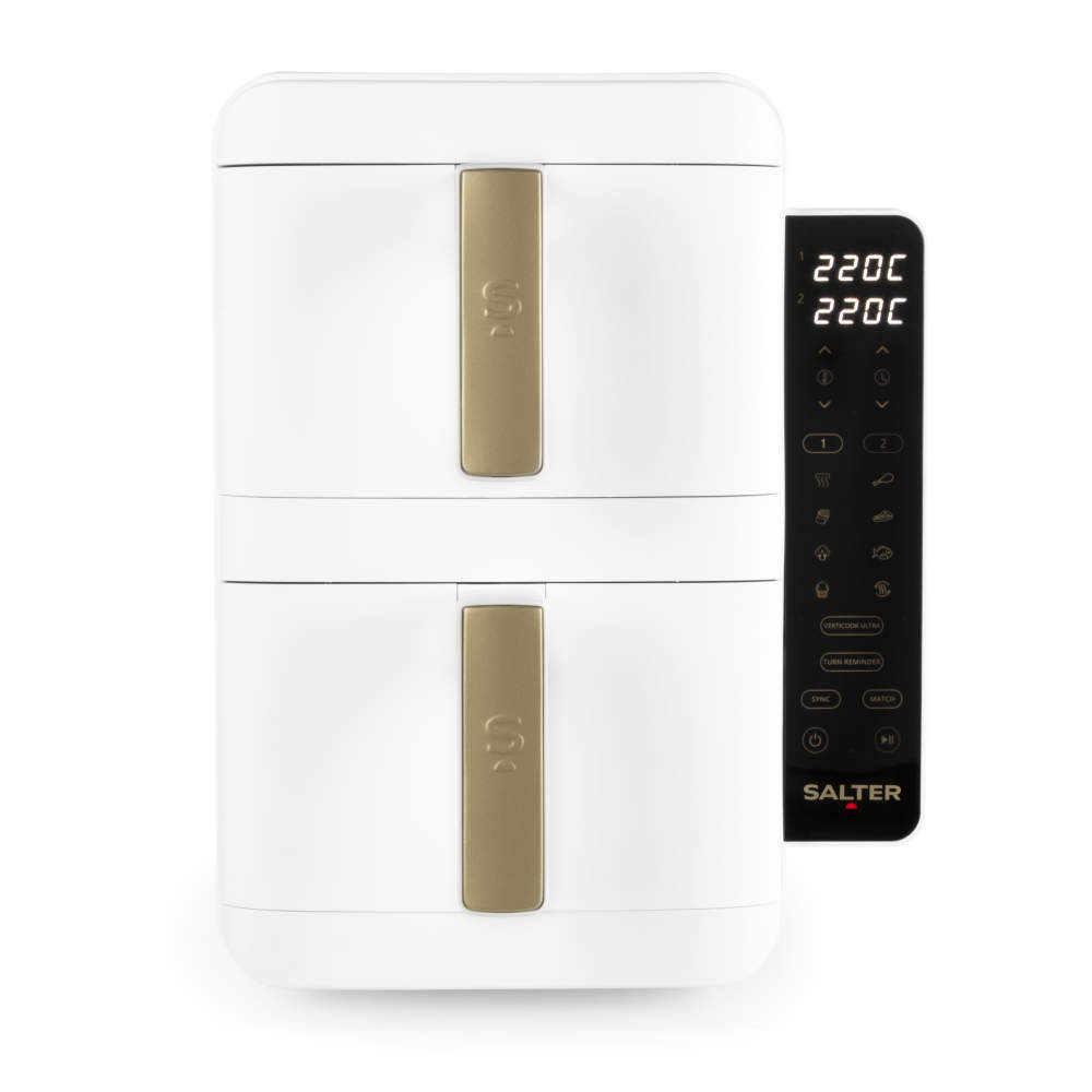 salter VertiCook Ultra Stackable Air Fryer - White/Gold