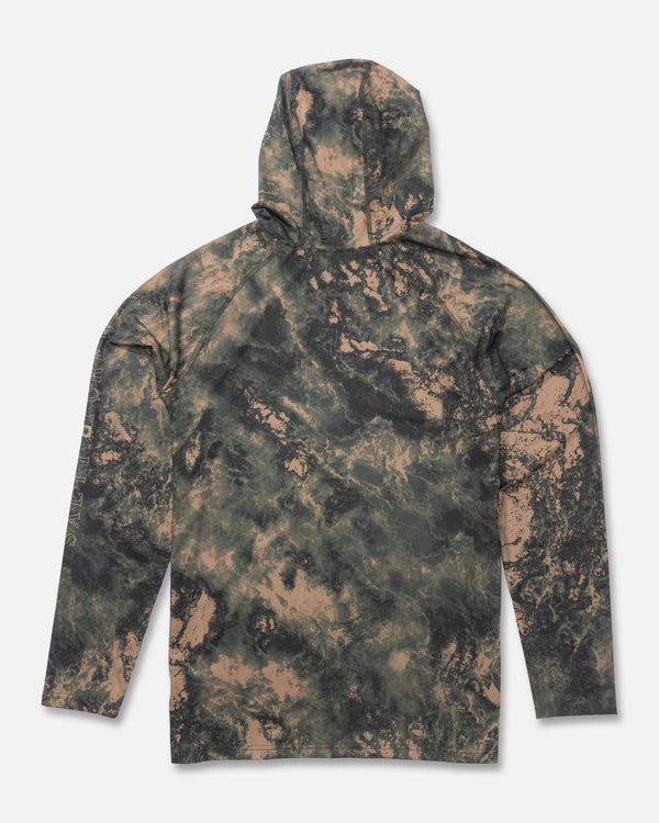 Salty Crew Apex Perforated Sunshirt Hoodie - Deep Forest