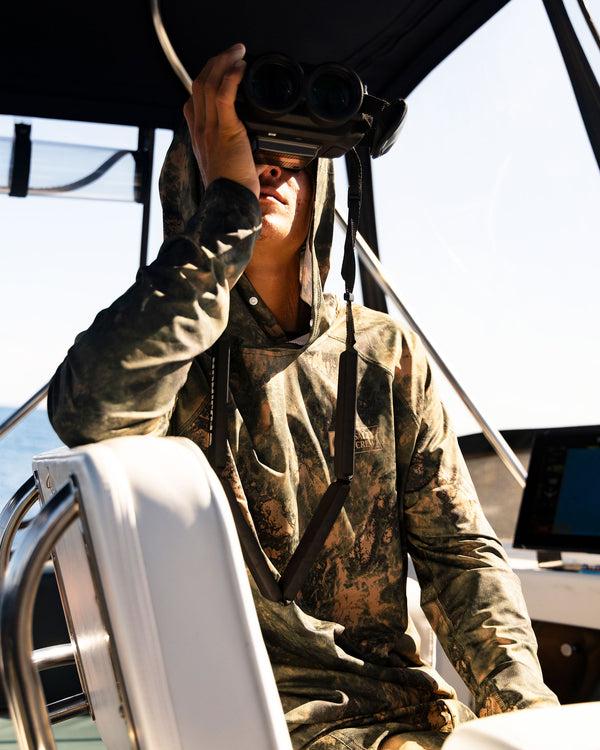 Salty Crew Apex Perforated Sunshirt Hoodie - Deep Forest