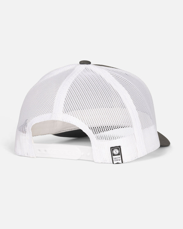 Salty Crew Bottom Dweller Retro Trucker Hat - Charcoal White