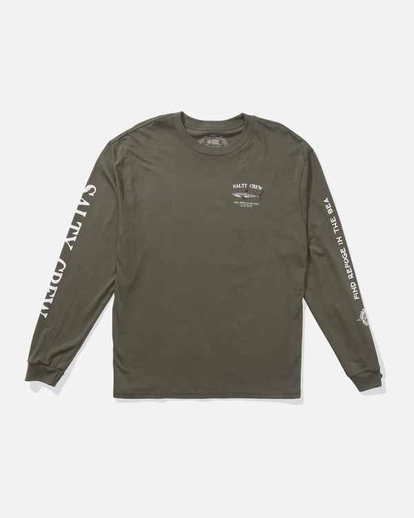 Salty Crew Bruce Classic Long Sleeve Tee - Dusty Olive