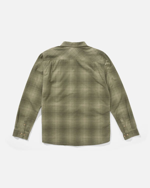 Salty Crew Caster Long Sleeve Cord Button Up - Oil Green