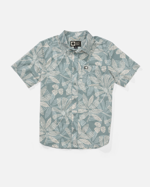 salty crew Drifter Boys UV Button Up - Atlantic Green
