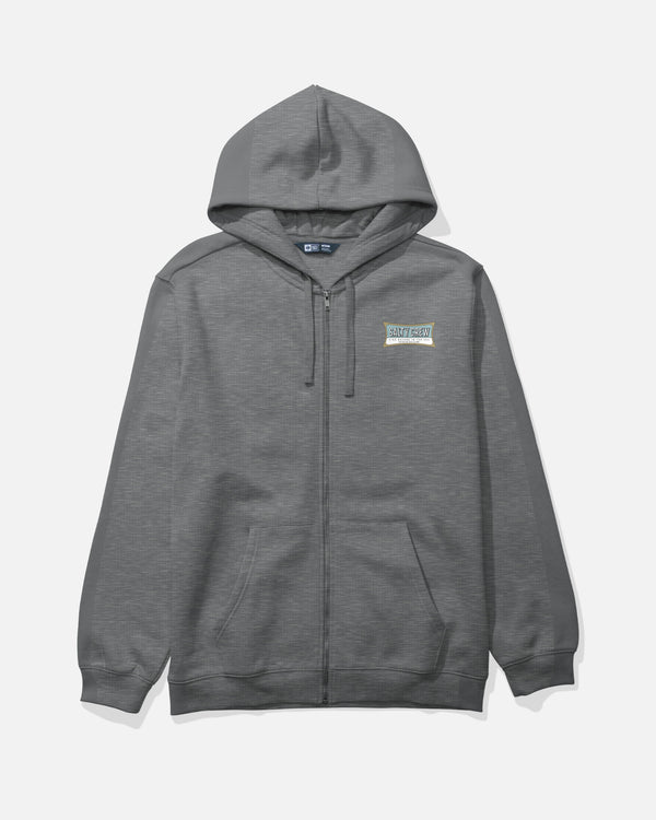 Salty Crew Essential Zip Fleece Hoodie - Gunmetal Heather