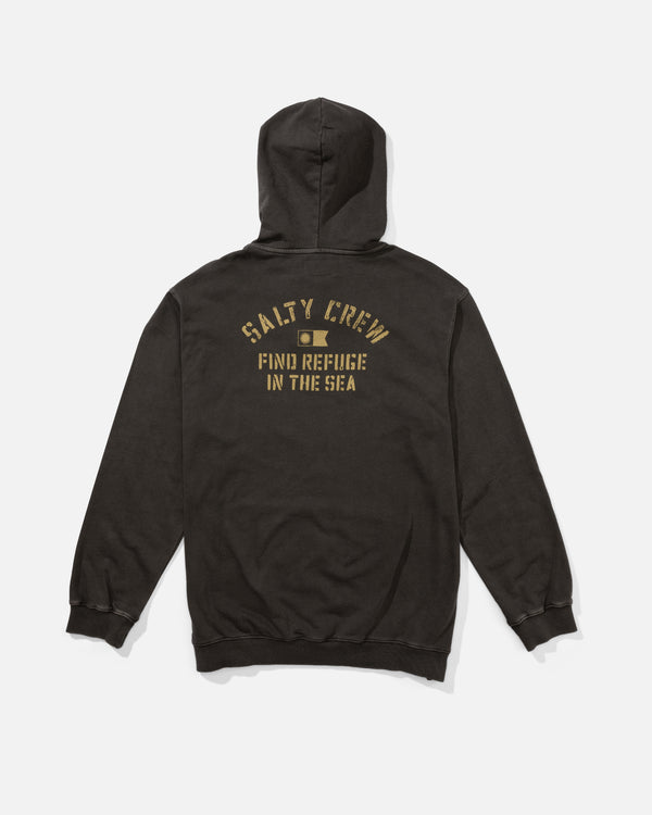 salty crew Even Keel Vintage Fleece Hoodie - Vintage Black