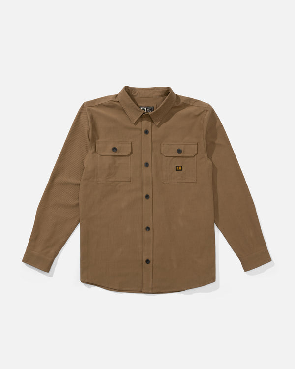 salty crew Mariners Long Sleeve Button Up - Dark Brown