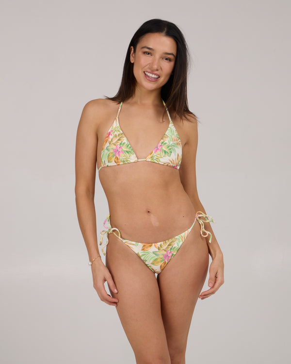 Salty Crew North Shore Tie Side Bikini Bottom - Off White