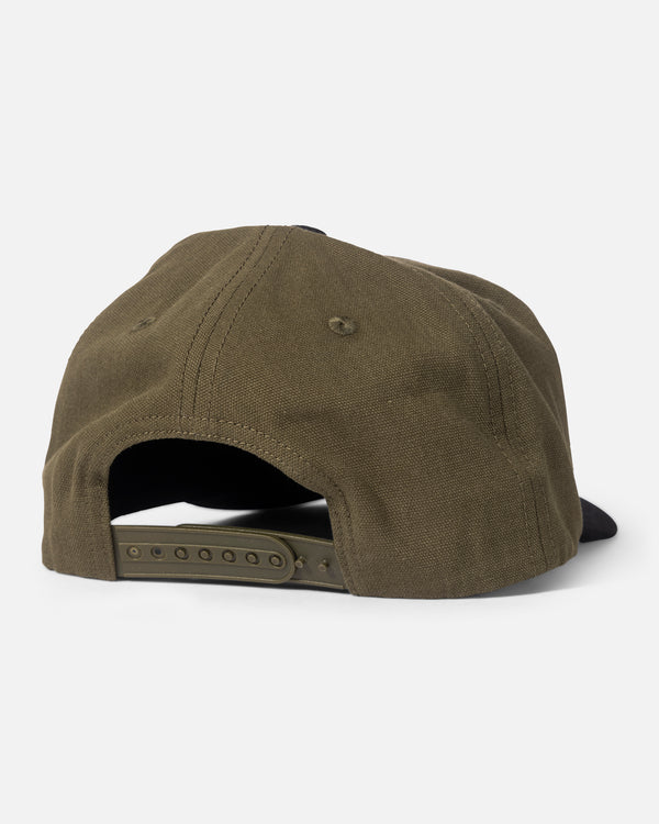 Salty Crew A-Frame 5 Panel Hat - Olive/Black