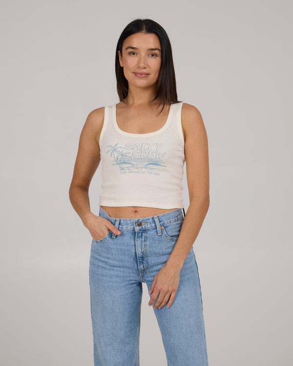 salty crew A-Frame Tank - Off White