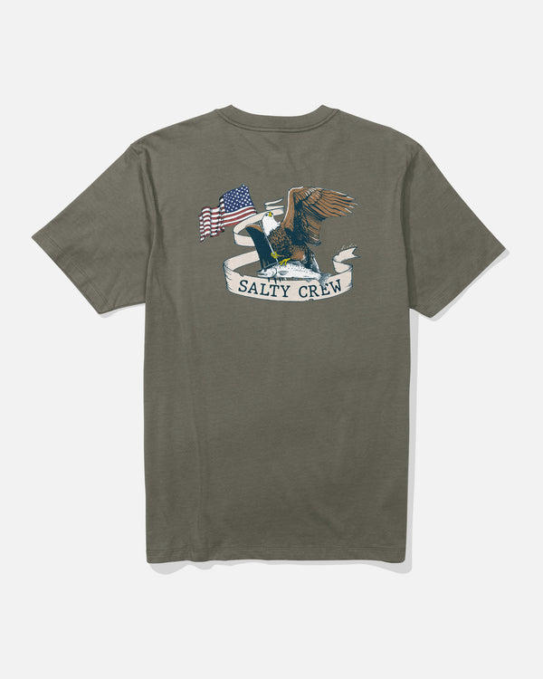 salty crew America Eagle Tee - Dusty Olive
