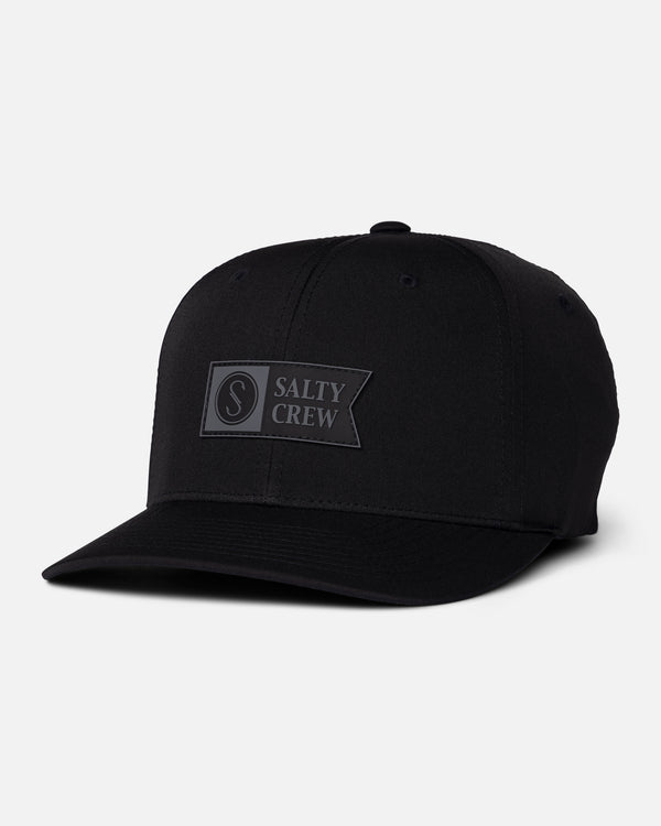 salty crew Apex Flexfit 6 Panel - Black