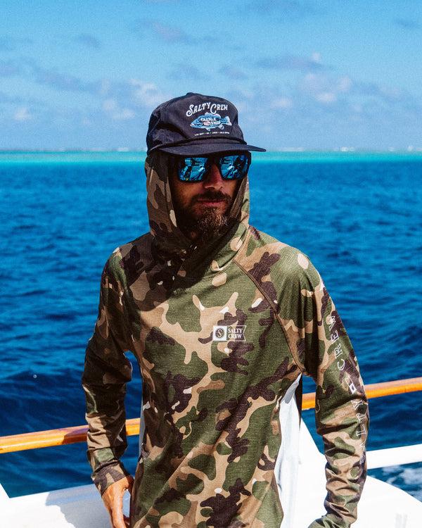 Salty Crew Apex Perforated Sunshirt Hoodie - Camo
