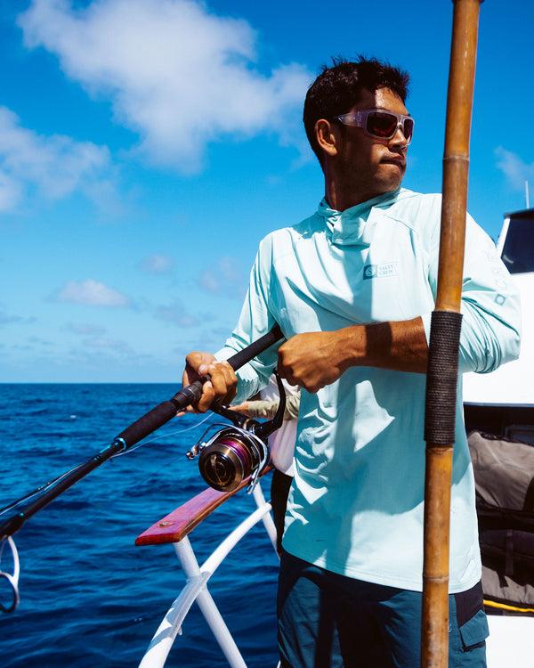 Salty Crew Apex Perforated Sunshirt Hoodie - Marine