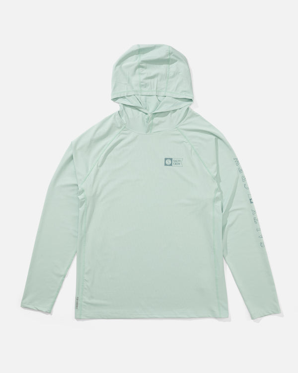 salty crew Apex Perforated Sunshirt Hoodie - Marine