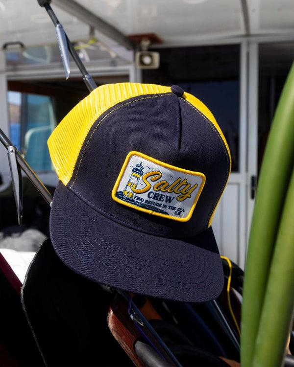 Salty Crew Ashore Trucker Hat - Navy Gold