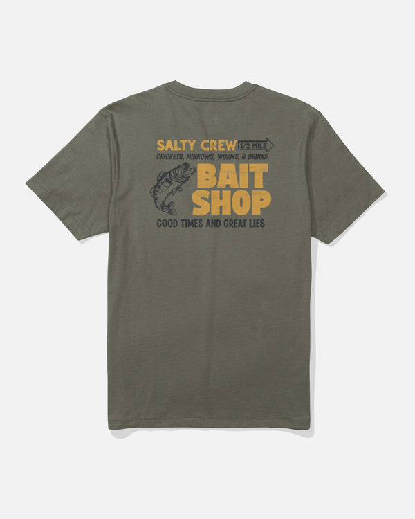 salty crew Bait Shop Tee - Dusty Olive