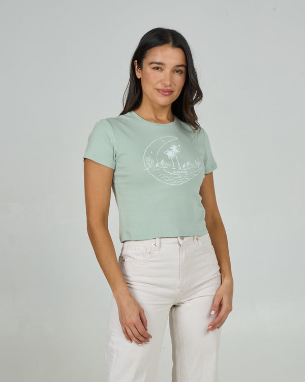 salty crew Baja Baby Tee - Meadow Green