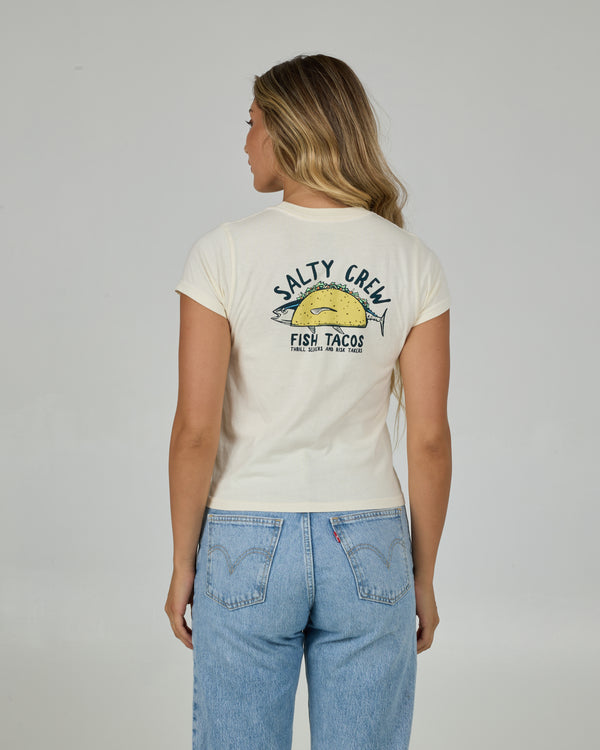salty crew Baja Fresh Modern Tee - Off White