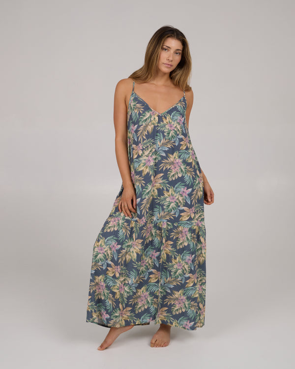 salty crew Baja Maxi Dress - Bluestone
