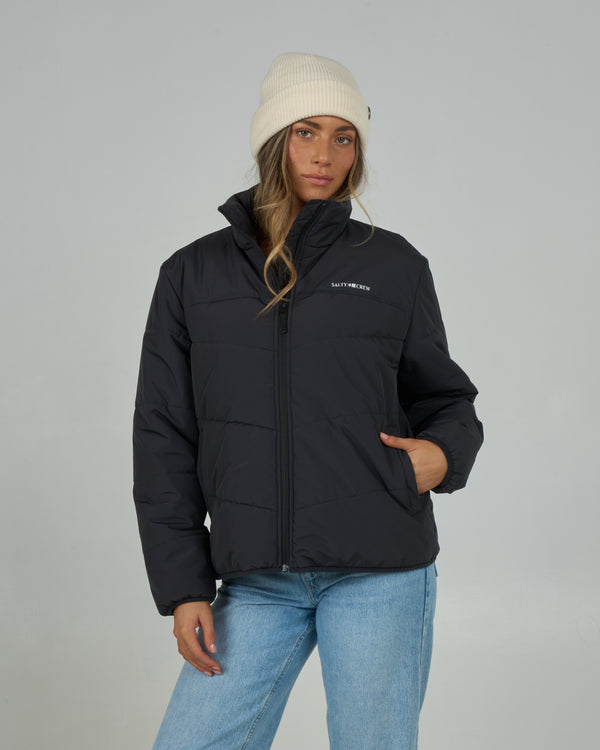Salty Crew Barrier Puffer Jacket - Black