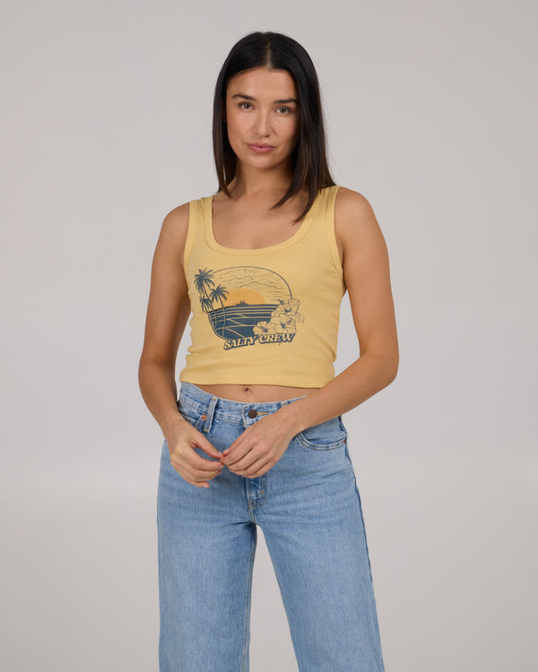 salty crew Beach Scene Tank - Dusty Gold