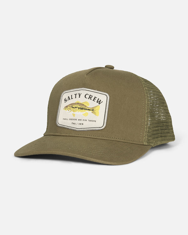 salty crew Bigmouth Trucker Hat - Oil Green