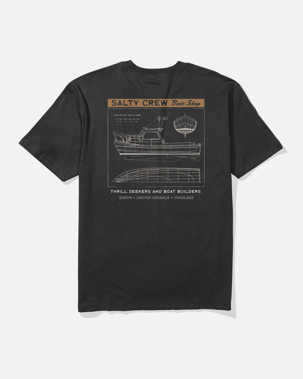 salty crew Boat Shop Classic Tee - Black