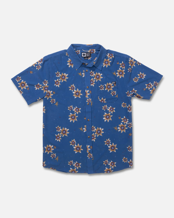 salty crew Breezer Perforated Button Up - True Navy