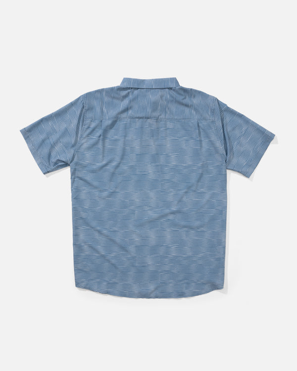 Salty Crew Breezer Perforated Polo - Pilot Blue