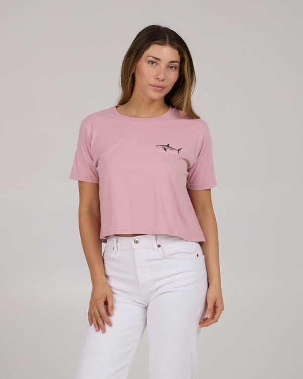 Salty Crew Brother Bruce Crop Tee - Warm Liliac