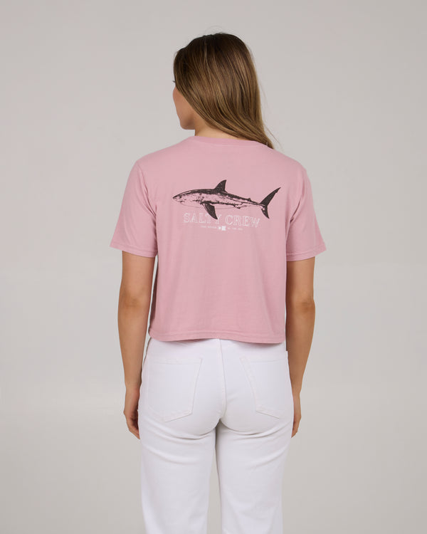 salty crew Brother Bruce Crop Tee - Warm Liliac