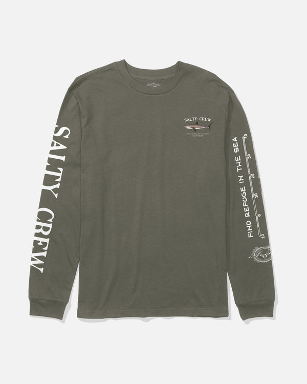 Salty Crew Bruce Boys Long Sleeve Tee - Dusty Olive