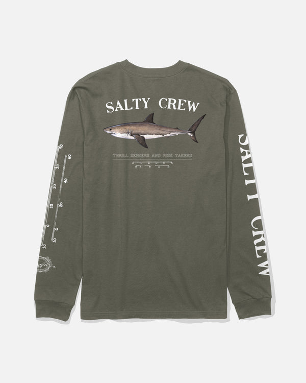 salty crew Bruce Boys Long Sleeve Tee - Dusty Olive