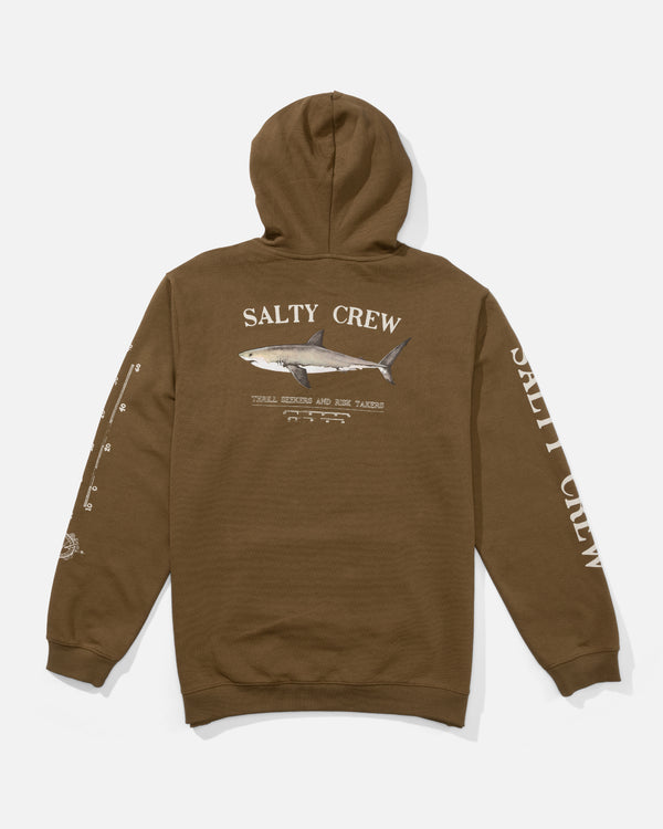salty crew Bruce Fleece Hoodie - Teak