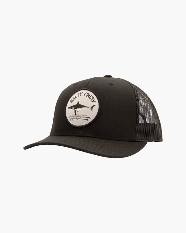 salty crew Bruce Retro Trucker Hat - Black