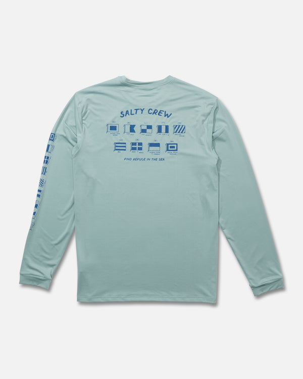 salty crew Call Sign Long Sleeve Sunshirt - Marine