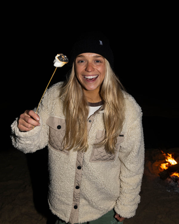 salty crew Calm Seas Shacket - Natural