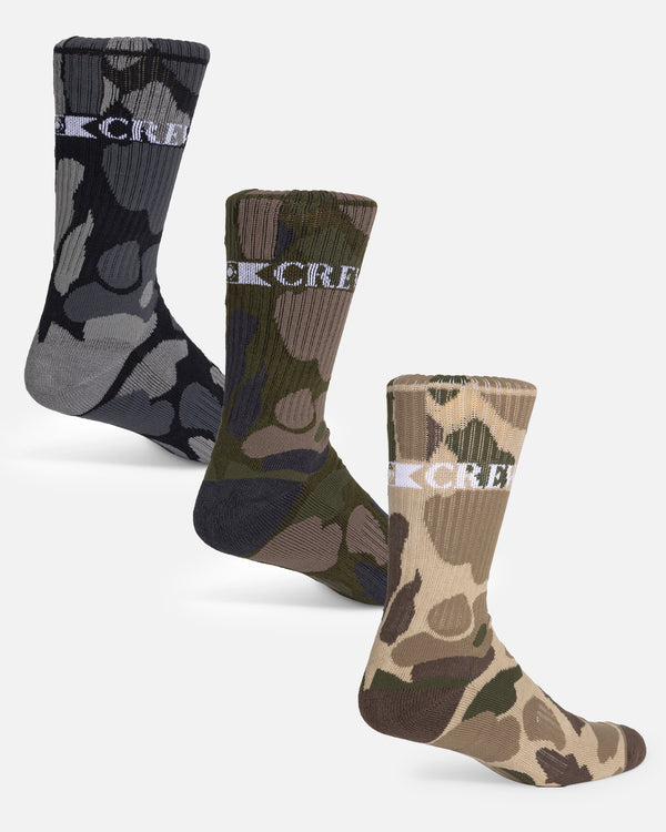 Salty Crew Camo 3-Pack Sock Box - Assorted