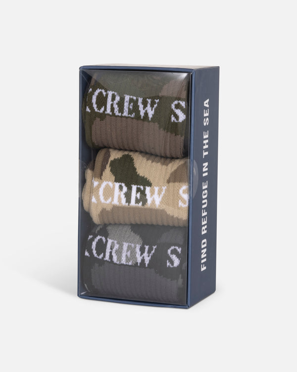 Salty Crew Camo 3-Pack Sock Box - Assorted