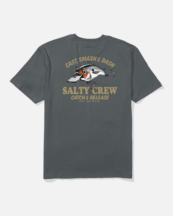 salty crew Cast Life Classic Tee - Charcoal