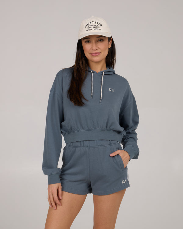 salty crew Catamaran Fleece Hoodie - Fin Blue