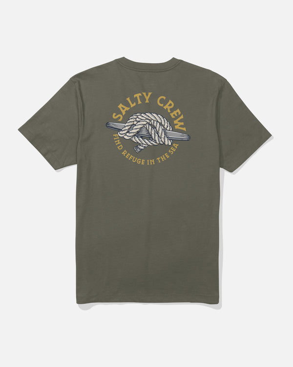 salty crew Cleat Knott Tee - Dusty Olive