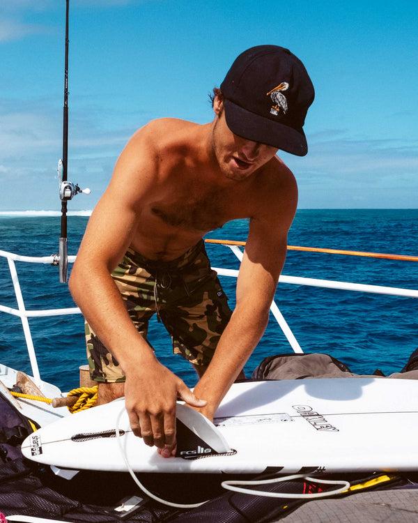 Salty Crew Coastal 5 Panel Hat - Black