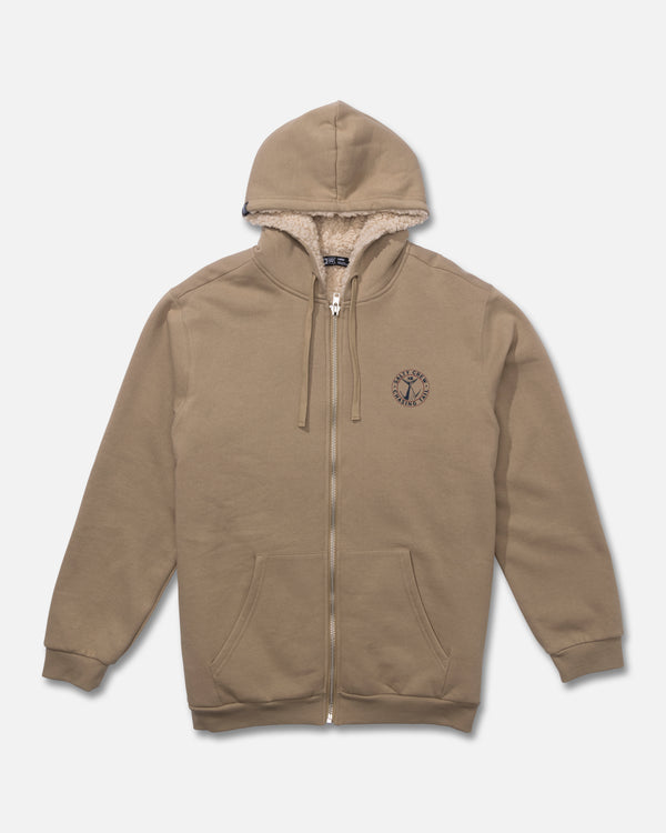 salty crew Coastal Sherpa Fleece Hoodie - Khaki